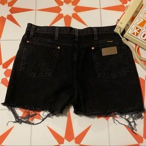 Wrangler Ash Black Denim Cutoffs